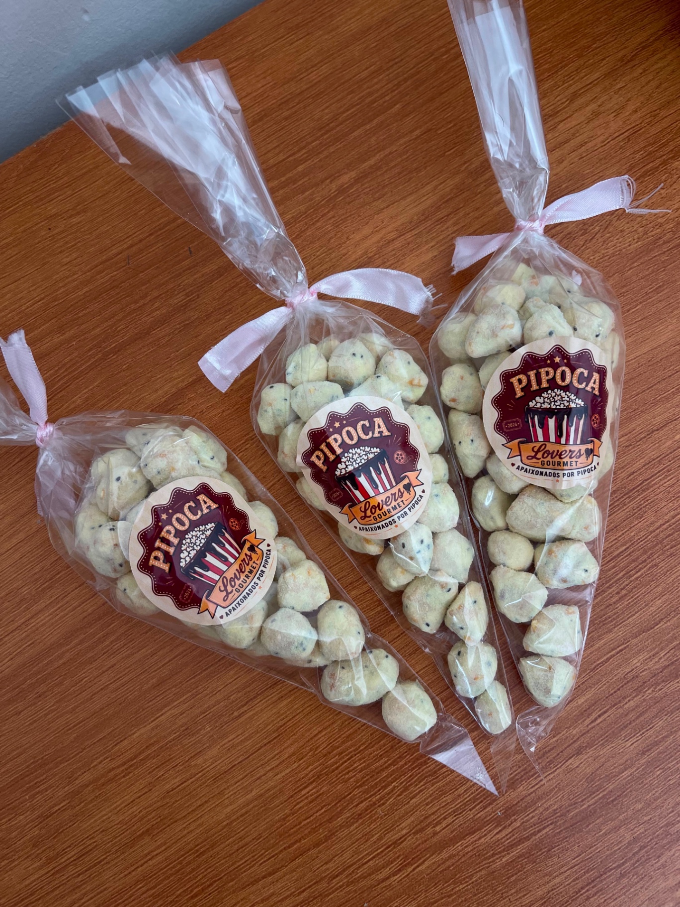Pipoca trufada no cone da Pipoca Lovers Gourmet
